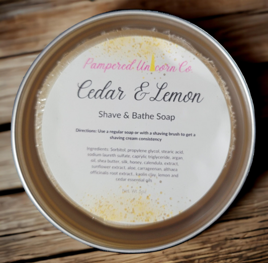 Cedar and Lemon Shave Soap